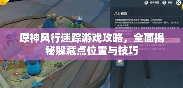原神风行迷踪游戏攻略，全面揭秘躲藏点位置与技巧