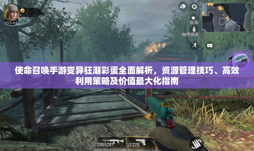 使命召唤手游变异狂潮彩蛋全面解析，资源管理技巧、高效利用策略及价值最大化指南