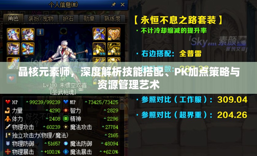 晶核元素师，深度解析技能搭配、PK加点策略与资源管理艺术