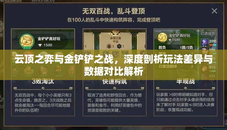 云顶之弈与金铲铲之战，深度剖析玩法差异与数据对比解析