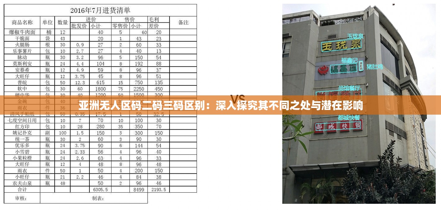 亚洲无人区码二码三码区别：深入探究其不同之处与潜在影响