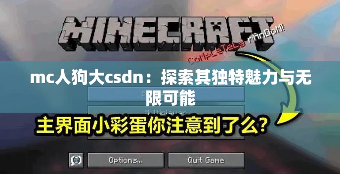 mc人狗大csdn：探索其独特魅力与无限可能