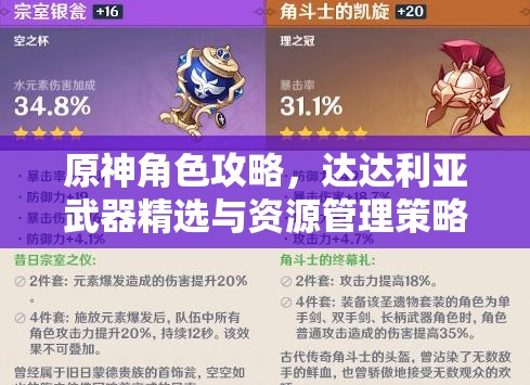 原神角色攻略，达达利亚武器精选与资源管理策略深度解析
