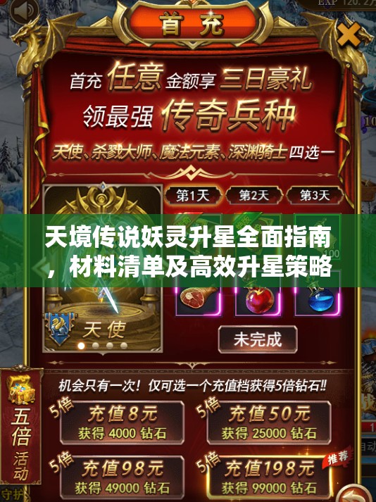 天境传说妖灵升星全面指南，材料清单及高效升星策略深度解析