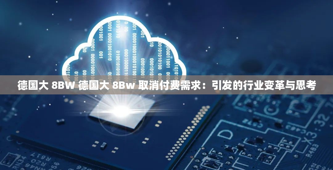 德国大 8BW 德国大 8Bw 取消付费需求：引发的行业变革与思考