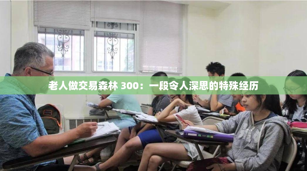 老人做交易森林 300：一段令人深思的特殊经历