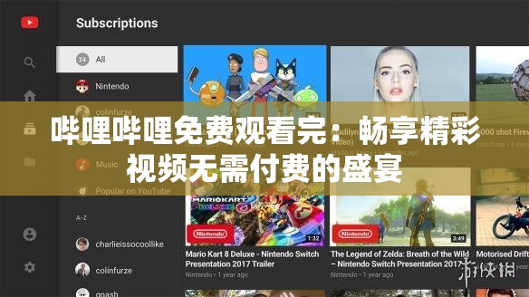 哔哩哔哩免费观看完：畅享精彩视频无需付费的盛宴