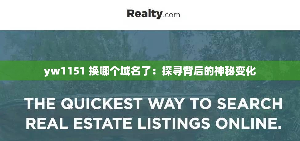 yw1151 换哪个域名了：探寻背后的神秘变化