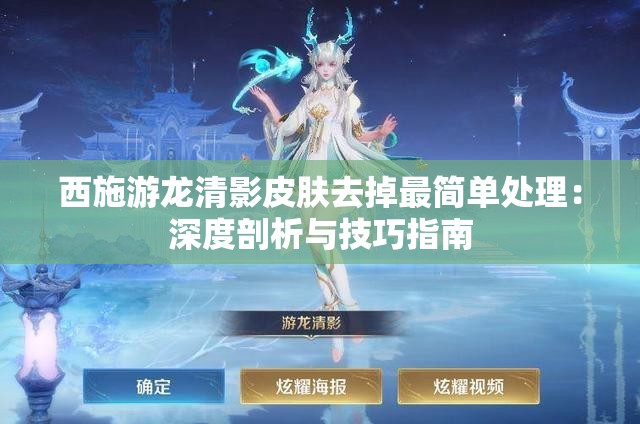 西施游龙清影皮肤去掉最简单处理：深度剖析与技巧指南
