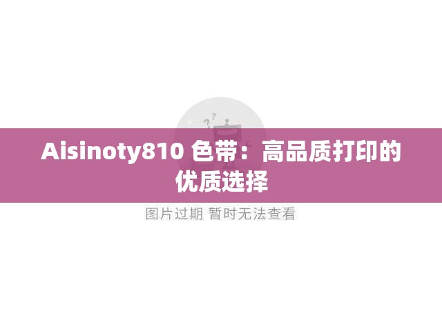 Aisinoty810 色带：高品质打印的优质选择