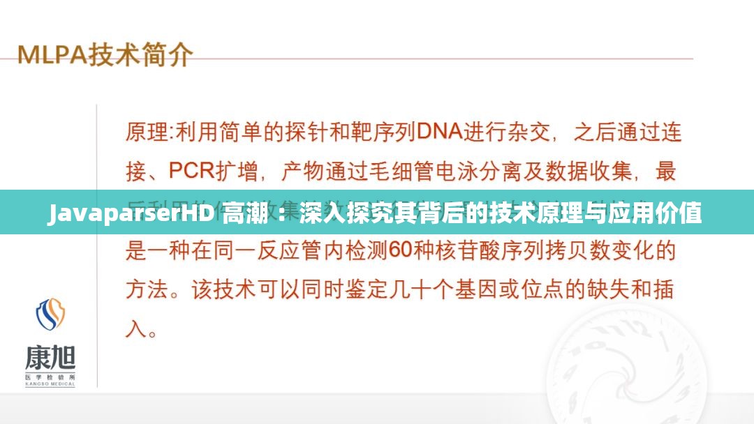 JavaparserHD 高潮 ：深入探究其背后的技术原理与应用价值