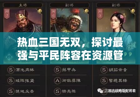 热血三国无双，探讨最强与平民阵容在资源管理中的重要性及实战策略