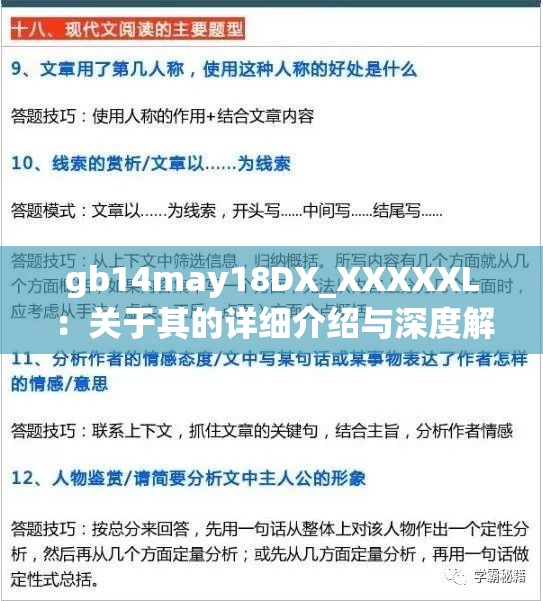gb14may18DX_XXXXXL：关于其的详细介绍与深度解析