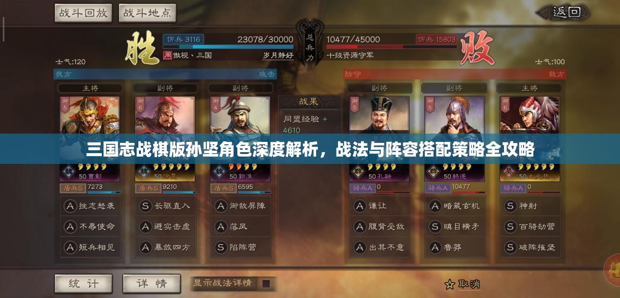 三国志战棋版孙坚角色深度解析，战法与阵容搭配策略全攻略