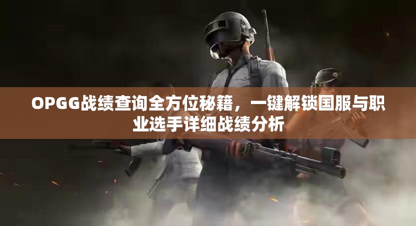 OPGG战绩查询全方位秘籍，一键解锁国服与职业选手详细战绩分析