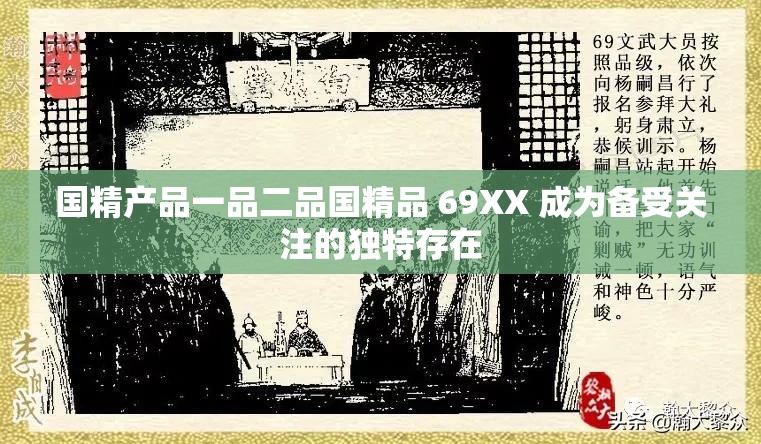 国精产品一品二品国精品 69XX 成为备受关注的独特存在