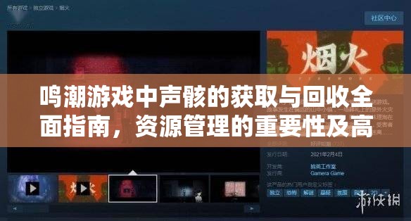 鸣潮游戏中声骸的获取与回收全面指南，资源管理的重要性及高效策略