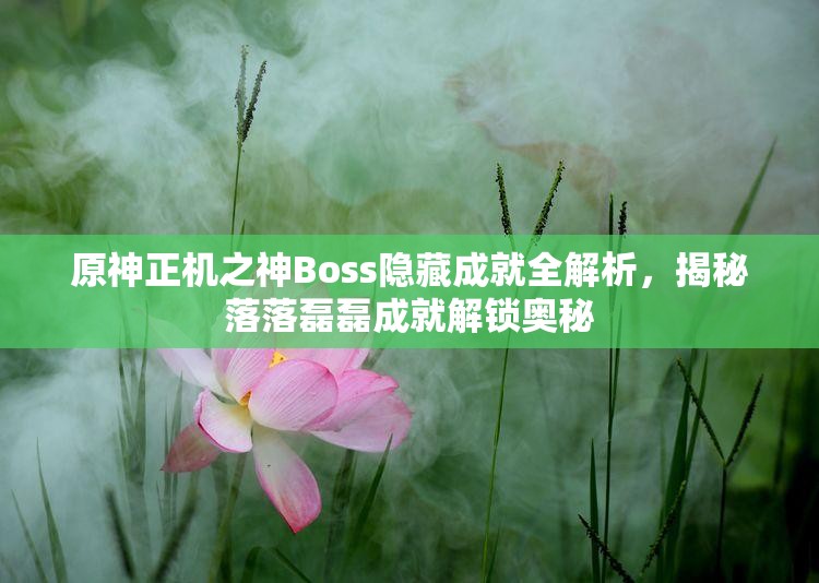 原神正机之神Boss隐藏成就全解析，揭秘落落磊磊成就解锁奥秘