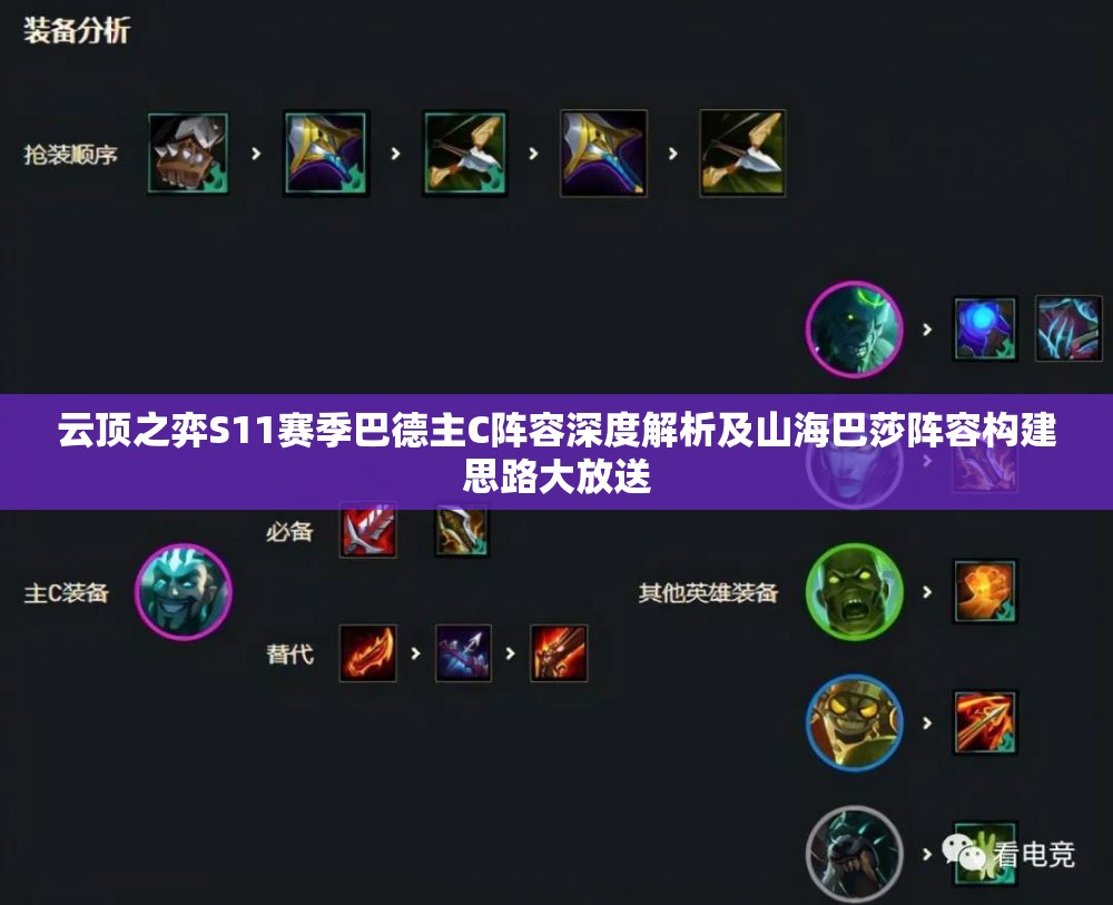 云顶之弈S11赛季巴德主C阵容深度解析及山海巴莎阵容构建思路大放送