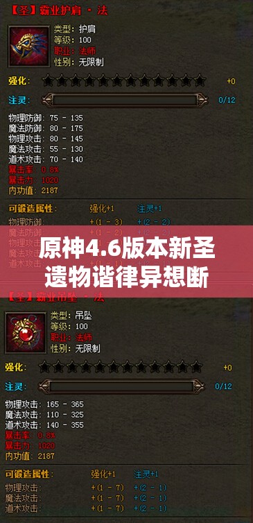 原神4.6版本新圣遗物谐律异想断章，套装效果全面解析及适用角色深度探讨