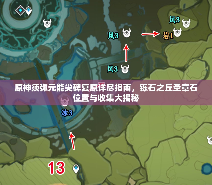 原神须弥元能尖碑复原详尽指南，铄石之丘圣章石位置与收集大揭秘