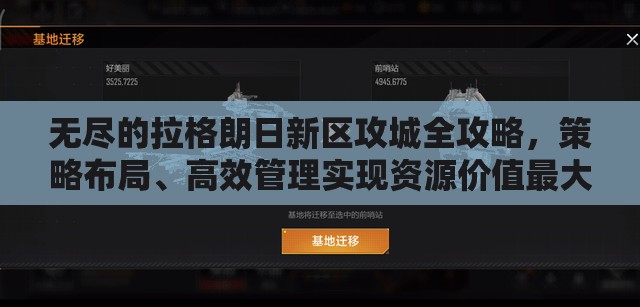 无尽的拉格朗日新区攻城全攻略，策略布局、高效管理实现资源价值最大化
