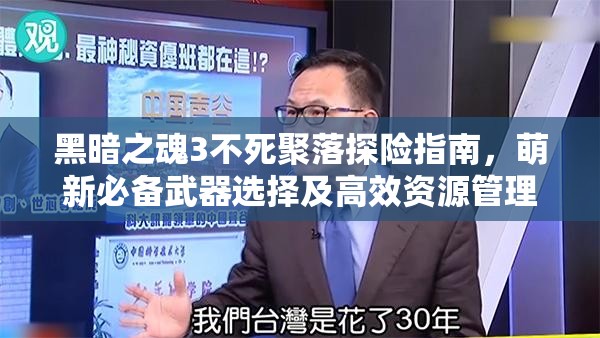 黑暗之魂3不死聚落探险指南，萌新必备武器选择及高效资源管理艺术