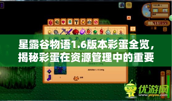 星露谷物语1.6版本彩蛋全览，揭秘彩蛋在资源管理中的重要性及高效发掘利用策略
