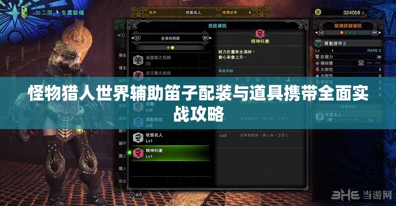 怪物猎人世界辅助笛子配装与道具携带全面实战攻略