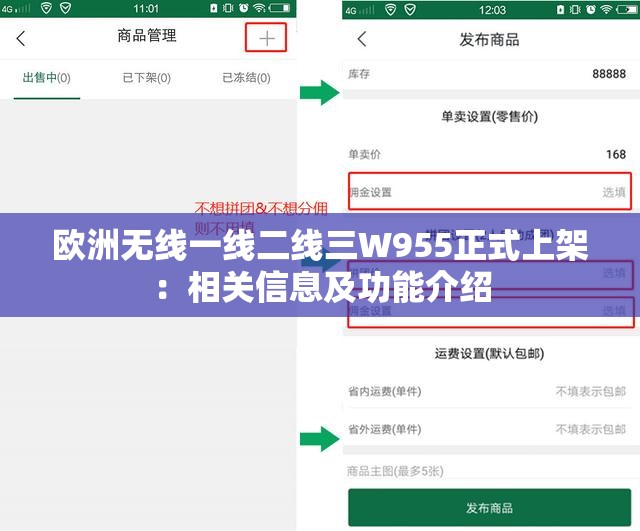 欧洲无线一线二线三W955正式上架：相关信息及功能介绍