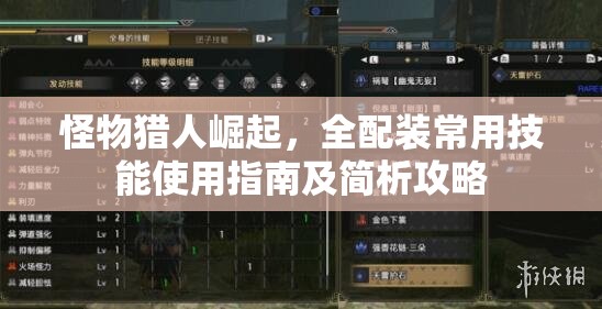 怪物猎人崛起，全配装常用技能使用指南及简析攻略