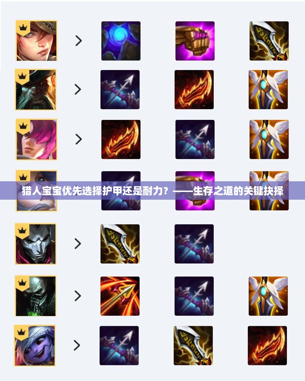 猎人宝宝优先选择护甲还是耐力？——生存之道的关键抉择