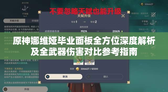原神娜维娅毕业面板全方位深度解析及全武器伤害对比参考指南
