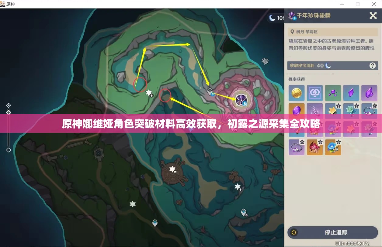 原神娜维娅角色突破材料高效获取，初露之源采集全攻略