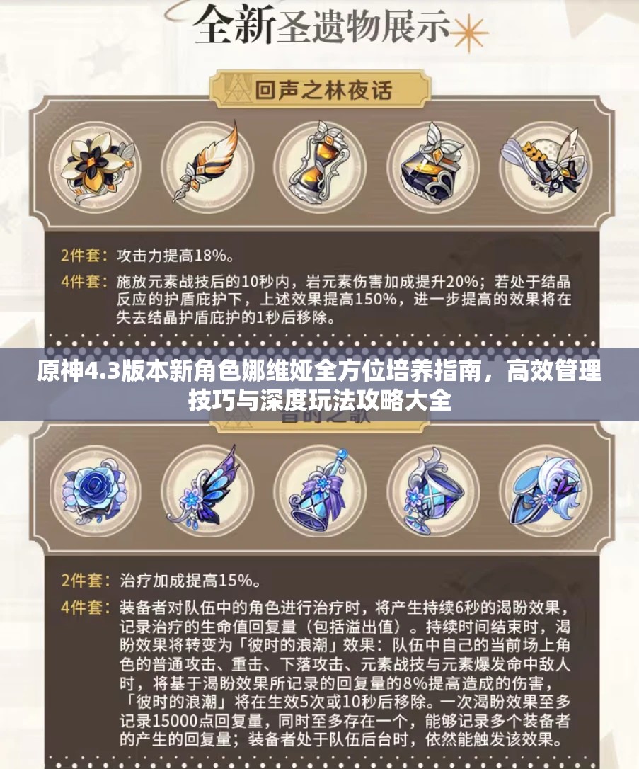 原神4.3版本新角色娜维娅全方位培养指南，高效管理技巧与深度玩法攻略大全