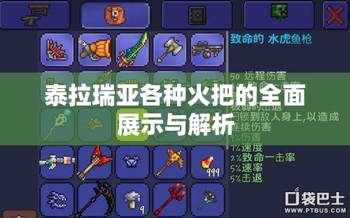 泰拉瑞亚各种火把的全面展示与解析