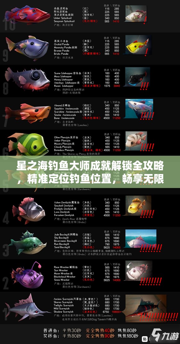 星之海钓鱼大师成就解锁全攻略，精准定位钓鱼位置，畅享无限垂钓乐趣指南