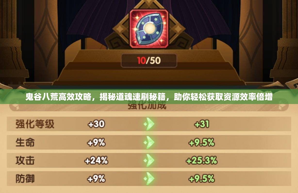 鬼谷八荒高效攻略，揭秘道魂速刷秘籍，助你轻松获取资源效率倍增