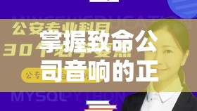 掌握致命公司音响的正确使用方法，助你职场挑战轻松过关无忧