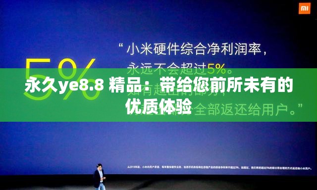 永久ye8.8 精品：带给您前所未有的优质体验