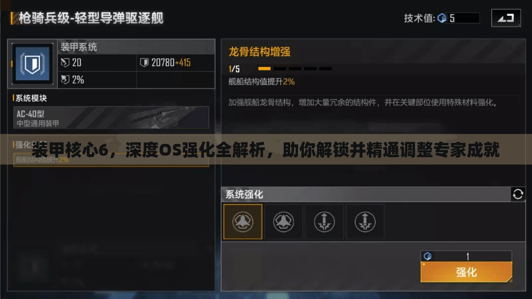 装甲核心6，深度OS强化全解析，助你解锁并精通调整专家成就