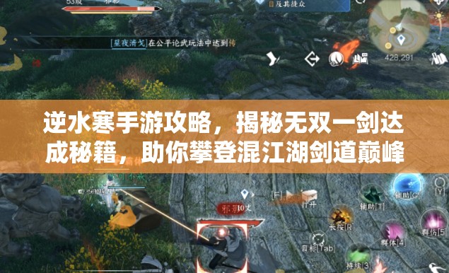 逆水寒手游攻略，揭秘无双一剑达成秘籍，助你攀登混江湖剑道巅峰