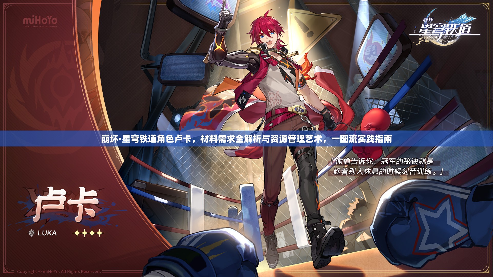 崩坏·星穹铁道角色卢卡，材料需求全解析与资源管理艺术，一图流实践指南