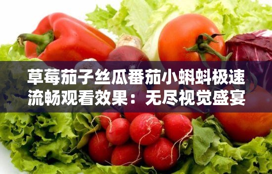 草莓茄子丝瓜番茄小蝌蚪极速流畅观看效果：无尽视觉盛宴等你来