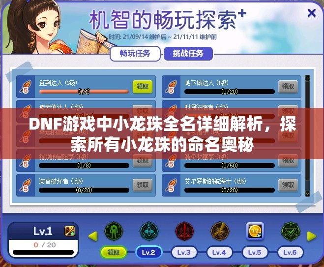 DNF游戏中小龙珠全名详细解析，探索所有小龙珠的命名奥秘