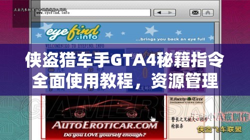 侠盗猎车手GTA4秘籍指令全面使用教程，资源管理、高效利用策略以最大化游戏价值