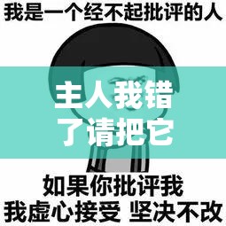 主人我错了请把它关掉好不好：真诚认错求您谅解