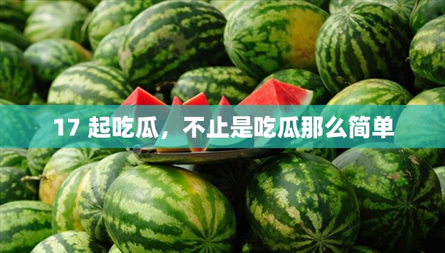 17 起吃瓜，不止是吃瓜那么简单