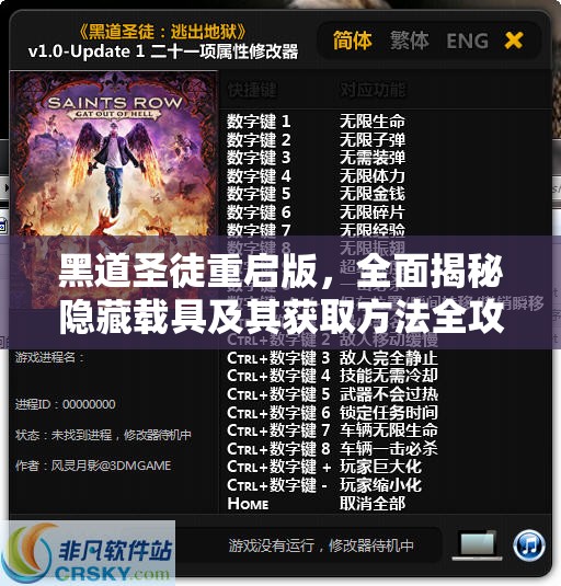 黑道圣徒重启版，全面揭秘隐藏载具及其获取方法全攻略