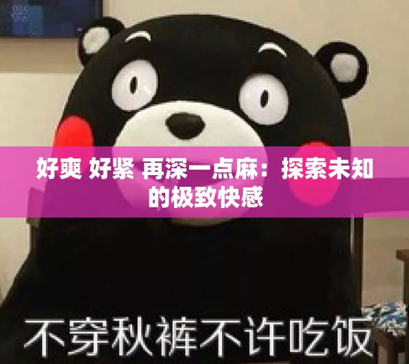 好爽 好紧 再深一点麻：探索未知的极致快感